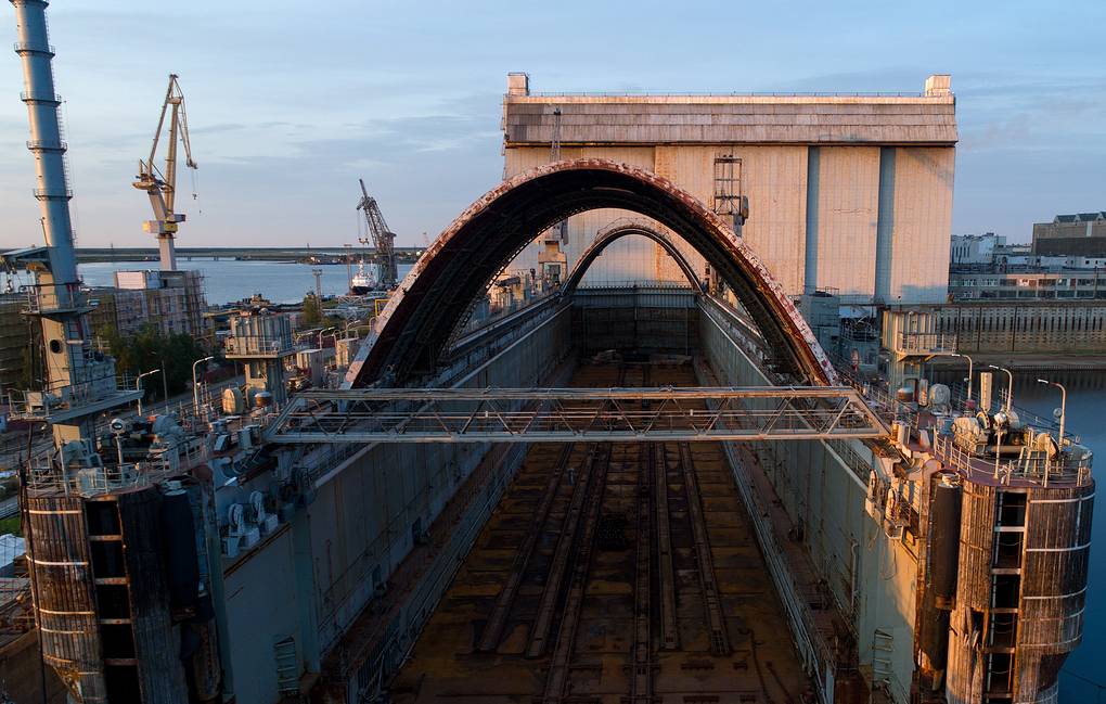 Stocznia Sevmasz, gdzie budowane są rosyjskie okręty podwodne. / Zdjęcie: Siergiej Bobylew/TASS