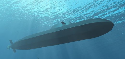 Artystyczna wizja przyszłego okrętu podwodnego typu 212CD. / Źródło: Hensoldt)