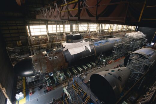 Przyszły okręt podwodny typu Virginia USS Massachusetts. / Zdjęcie: HII