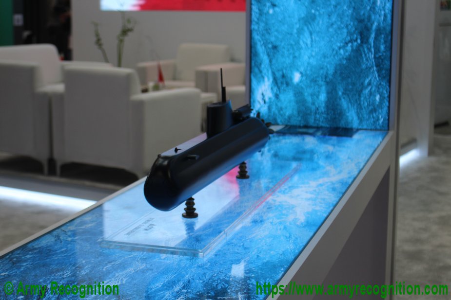 Model przyszłego szturmowego okrętu podwodnego z silnikiem Diesla STM500. / Zdjęcie: Army Recognition