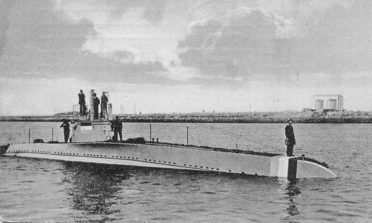 Były niemiecki okręt podwodny UC-8 w służbie holenderskiej jako M 1. / Zdjęcie: Dutch Navy Personel