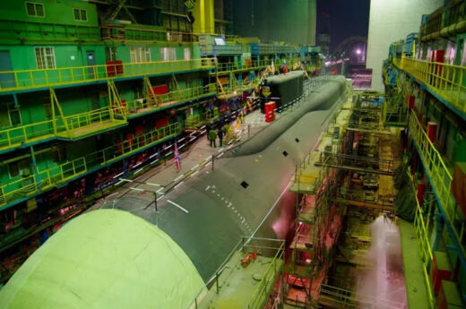Budowa okrętow podwodnych w stoczni Sevmash. / Zdjęcie: Sevmash