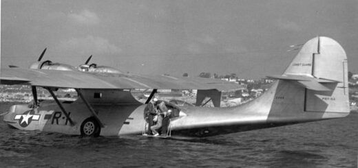 Catalina PBY-5A, która wcześniej wodowała. / Zdjęcie: cgaviationhistory.org