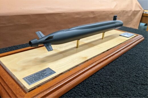 Model przyszłego okrętu podwodnego typu Columbia USS District of Columbia. / Zdjęcie: US Navy
