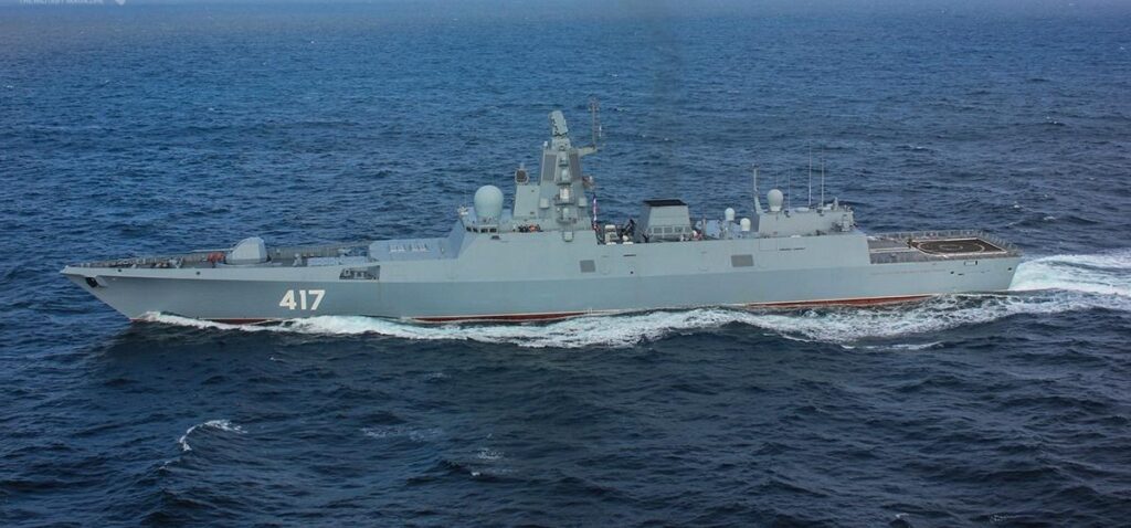 Rosyjsko-chińsko-południowoafrykańskie manewry morskie, w którym weźmie udział fregata Admirał Gorszkow odbędą się w dniach 17-27 lutego 2023 / Zdjęcie: Marynarka Wojenna Rosji
